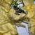 Yellow gold crunchy with thread and hand work saree with blouse