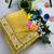 Yellow gold crunchy with thread and hand work saree with blouse