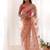 Peach butterfly net with chain stitch embroidered work saree with blouse