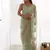 Pista butterfly net with chain stitch embroidered work saree with blouse