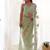Pista butterfly net with chain stitch embroidered work saree with blouse