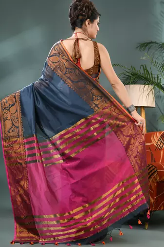 cotton silk banarasi  sarees, pure silk kanjivaram cotton saree with blouse piece