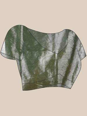 Desh bidesh cotton silk handloom saree, tissue silk with blouse piece saree with blouse piece 5