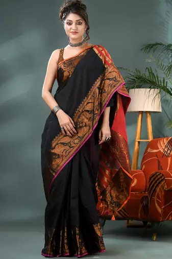 cotton silk banarasi  sarees, pure silk kanjivaram cotton saree with blouse piece