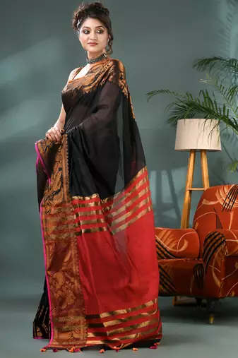 cotton silk banarasi  sarees, pure silk kanjivaram cotton saree with blouse piece