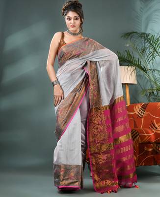 cotton silk banarasi sarees,silk kanjivaram handloom cotton saree with blouse piece 1