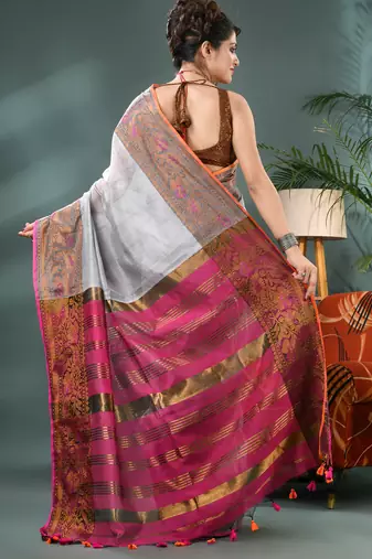 cotton silk banarasi sarees,silk kanjivaram handloom cotton saree with blouse piece