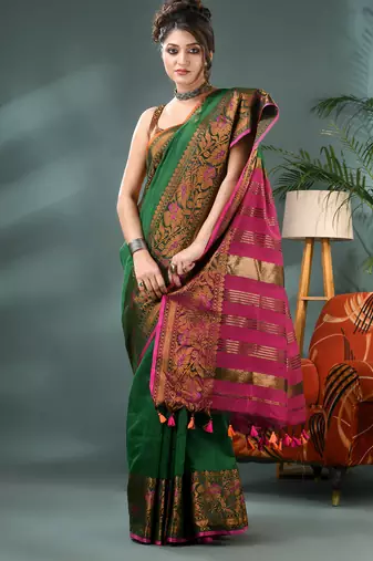 cotton silk banarasi sarees,silk kanjivaram handloom cotton saree with blouse piece