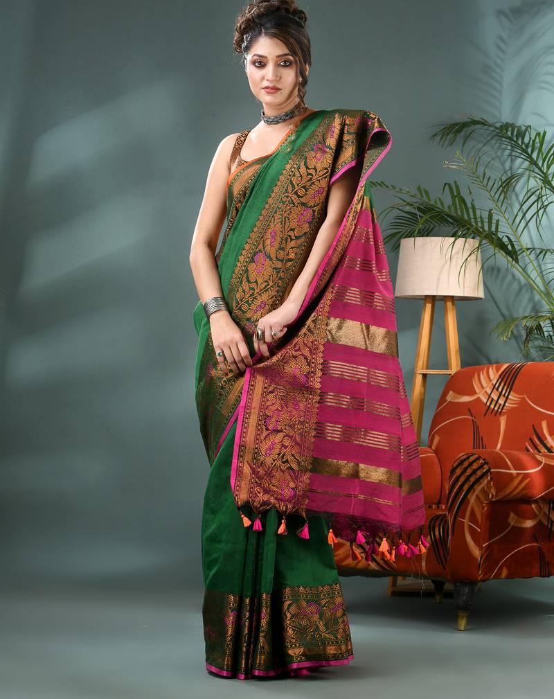 cotton silk banarasi sarees,silk kanjivaram handloom cotton saree with blouse piece