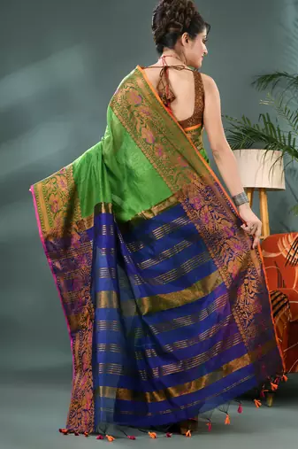 cotton silk banarasi sarees,silk kanjivaram handloom cotton saree with blouse piece