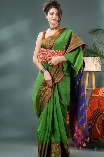 cotton silk banarasi sarees,silk kanjivaram handloom cotton saree with blouse piece