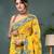 yellow resham dhakai jamdani saree, soft silk pure handloom cotton saree
