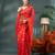 red resham dhakai jamdani saree, soft silk pure handloom cotton saree