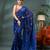 blue resham dhakai jamdani saree, soft silk pure handloom cotton saree