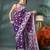purple resham dhakai jamdani saree, soft silk pure handloom cotton saree