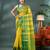 yellow cotton handloom sarees with zari temple design tant saree