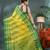 yellow cotton handloom sarees with zari temple design tant saree
