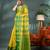 yellow cotton handloom sarees with zari temple design tant saree