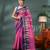 pink cotton handloom sarees with zari temple design tant saree