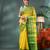 yellow cotton handloom sarees with zari temple design tant saree