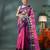 pink cotton handloom sarees with zari temple design tant saree