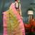 green cotton handloom sarees with zari temple design tant saree