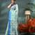 Blue bengali cotton handloom tant saree