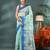 Blue bengali cotton handloom tant saree