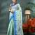 Blue bengali cotton handloom tant saree