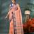 orange bengali cotton handloom tant saree