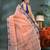 orange bengali cotton handloom tant saree