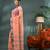 orange bengali cotton handloom tant saree