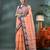 orange bengali cotton handloom tant saree