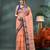 orange bengali cotton handloom tant saree