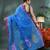 Blue bengali cotton handloom tant saree