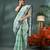 Blue bengali cotton handloom tant saree