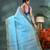 Blue bengali cotton handloom tant saree