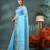 Blue bengali cotton handloom tant saree