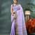 Purple bengali cotton handloom tant saree