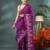 purple cotton handloom saree with blouse piece