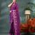 purple cotton handloom saree with blouse piece