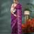 purple cotton handloom saree with blouse piece