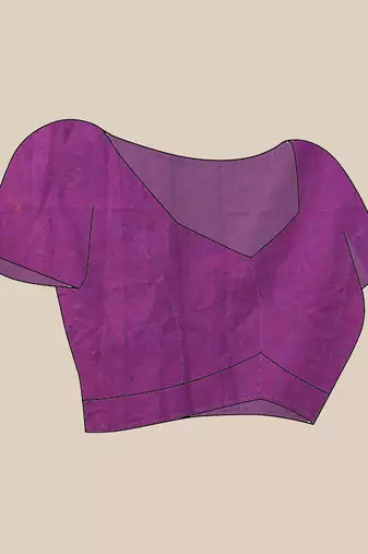 purple cotton handloom saree with blouse piece