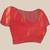 red soft linen tissue silk saree with blouse piece