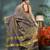 Grey soft linen tissue silk saree with blouse piece