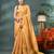 Gold soft linen tissue silk saree with blouse piece