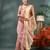 White zari tribal print cotton silk saree with blouse piece