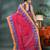 Pink sitaara borfi design pure cotton handloom saree