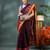 Brown sitaara borfi design pure cotton handloom saree