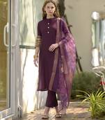 Women's Gorgeous Roman Straight Kurta with Pant And Dupatta Set